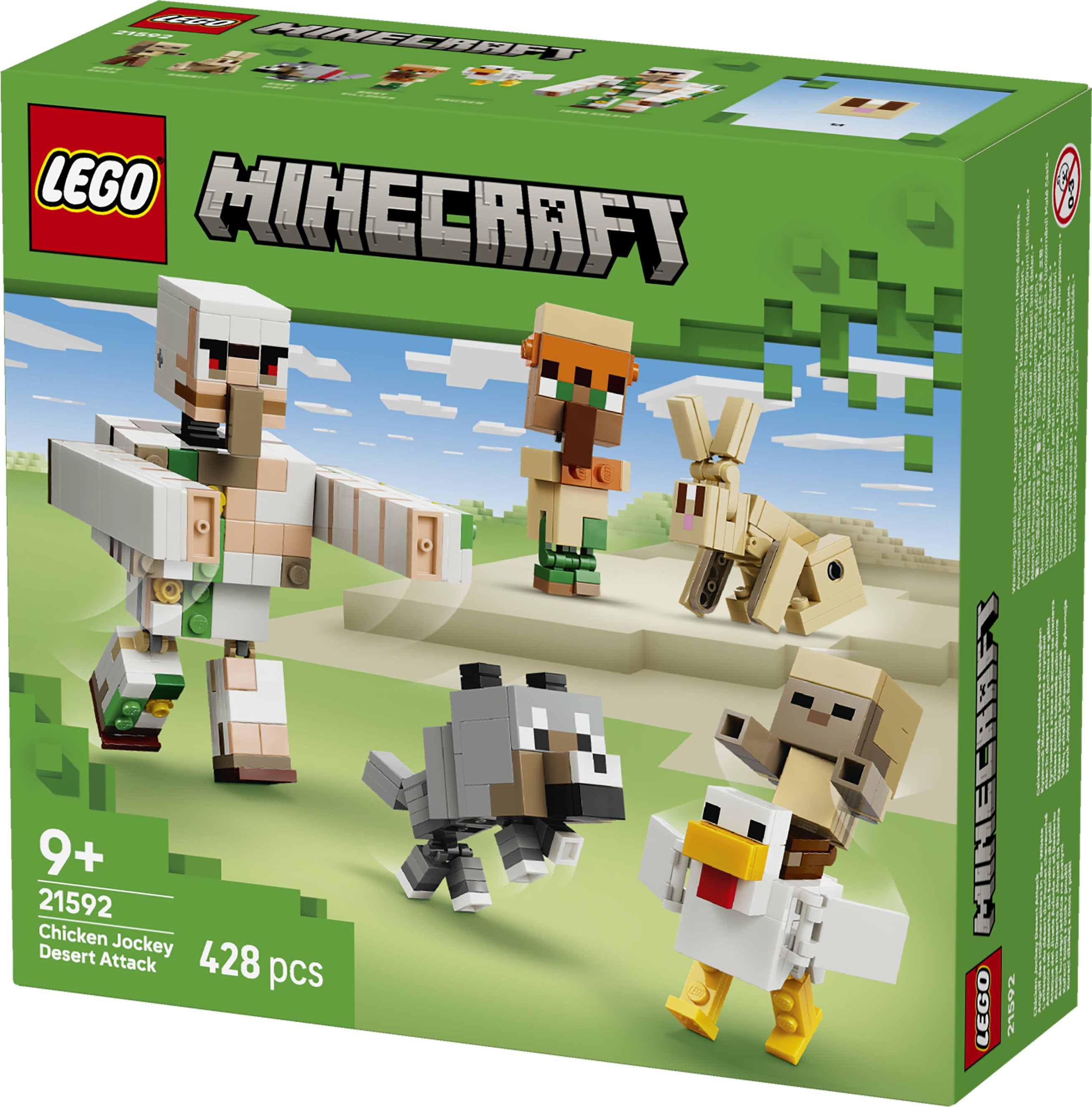 LEGO Minecraft 21592 Chicken Jockey Desert Attack V29 9+