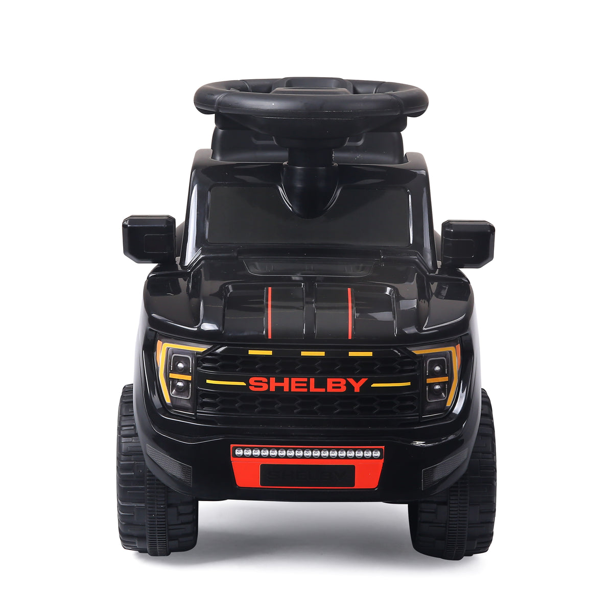 Shelby Ford F-150 Raptor Kids Foot-to-Floor Ride-On Truck with Trailer Black