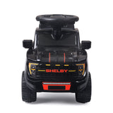 Shelby Ford F-150 Raptor Kids Foot-to-Floor Ride-On Truck with Trailer Black