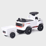 Shelby Ford F-150 Raptor Kids Foot-to-Floor Ride-On Truck with Trailer White