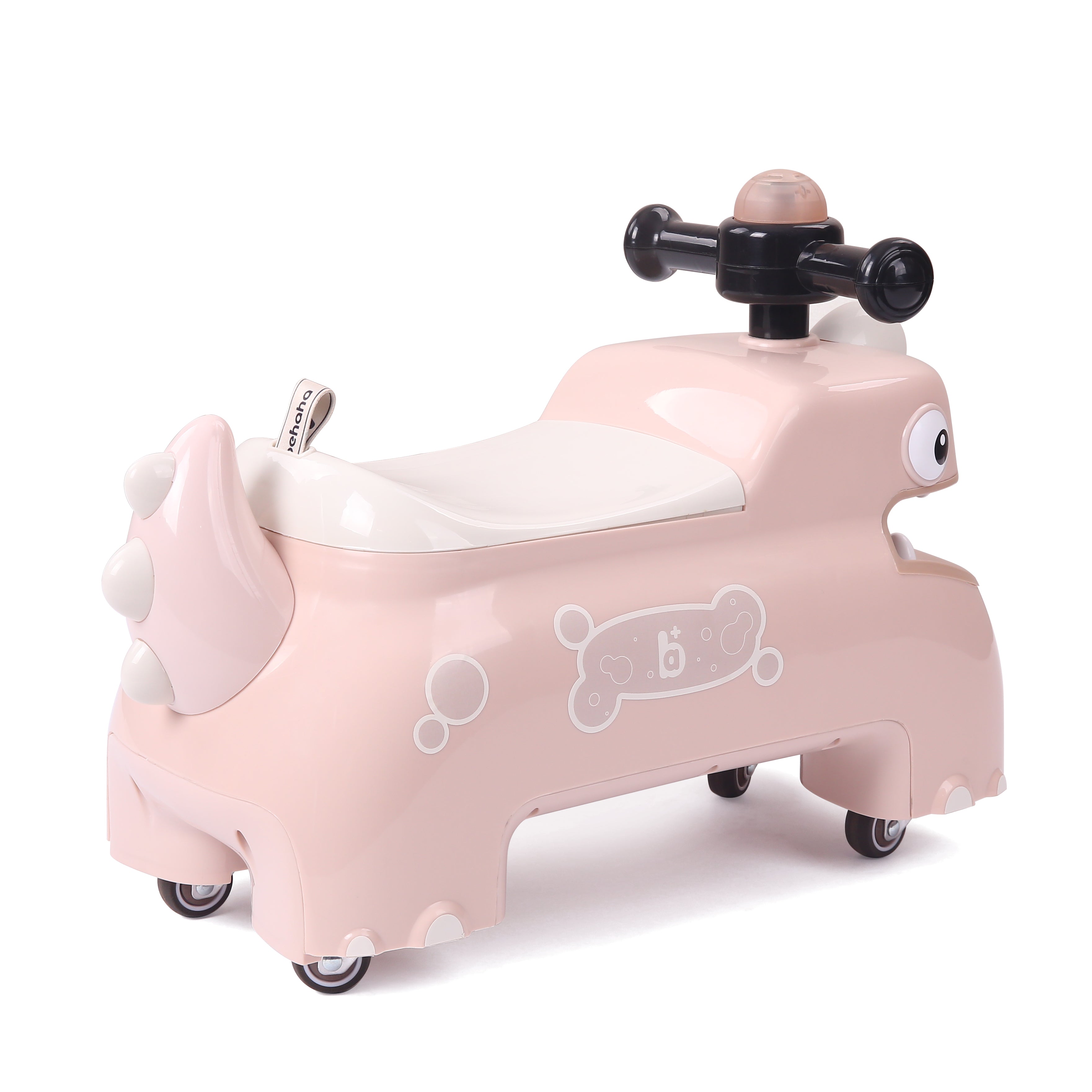 Dinosaur Ride-On Foot-to-Floor Toy for Kids Pink
