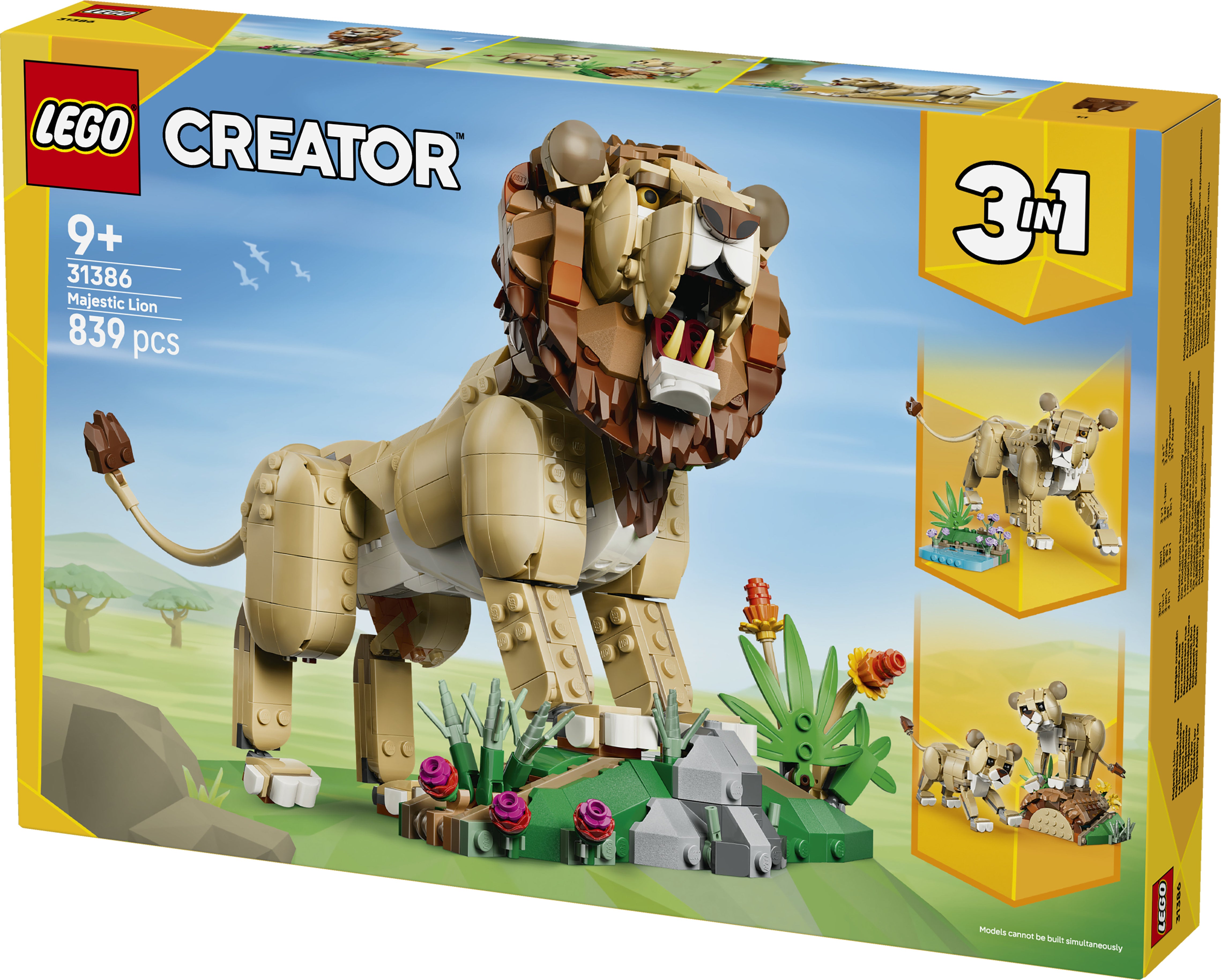 LEGO Creator 31386 Wild Animals: Majestic Lion V29 9+