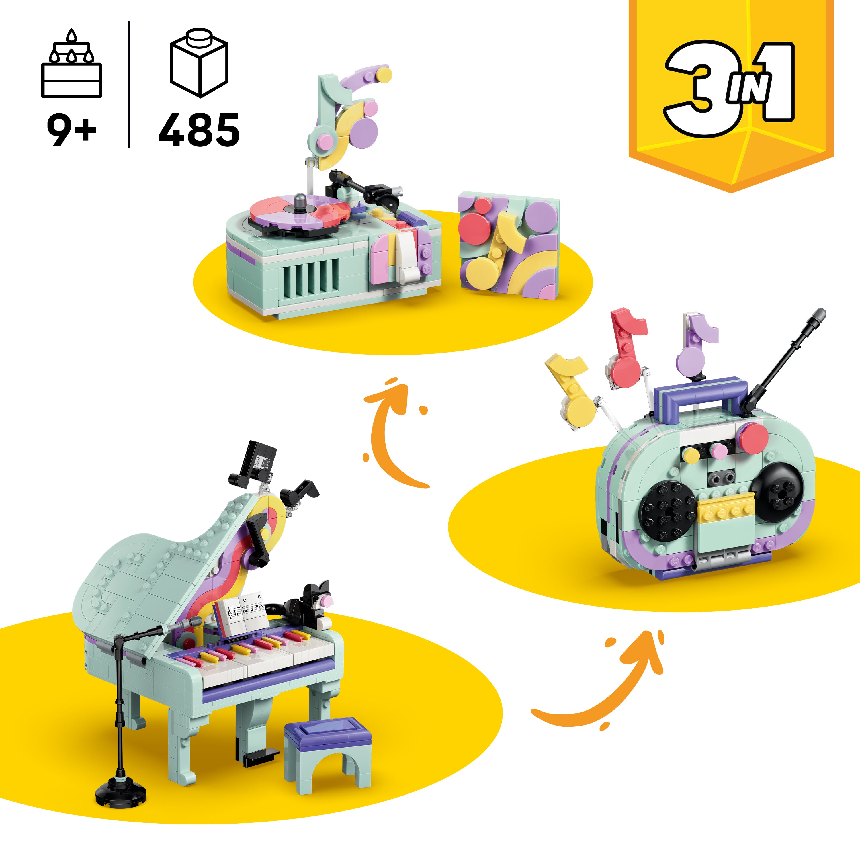 LEGO Creator 31392 Music Decor Piano with Cat V29 9+