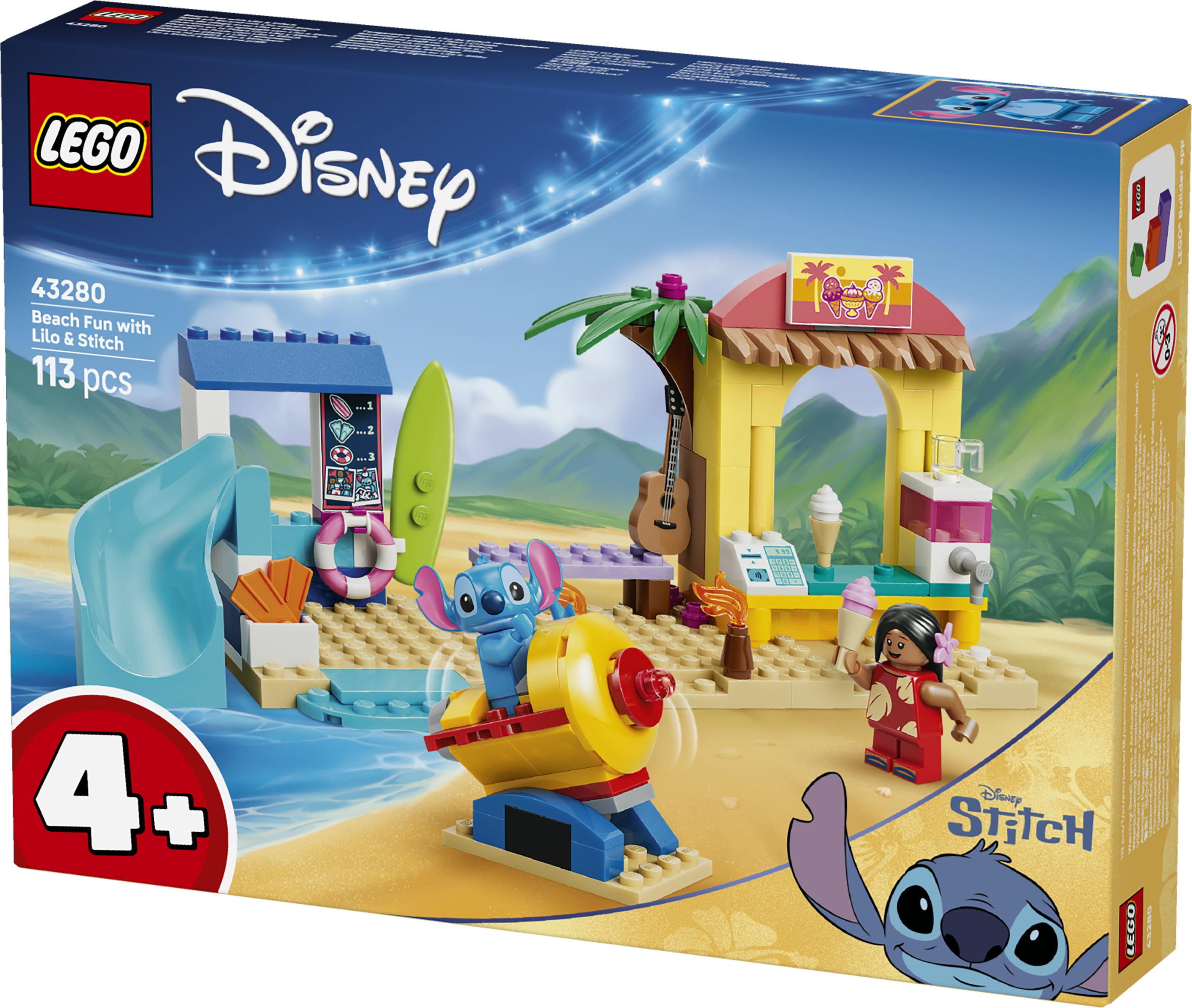 LEGO Disney Classic 43280 Beach Fun with Lilo & Stitch V29 4+