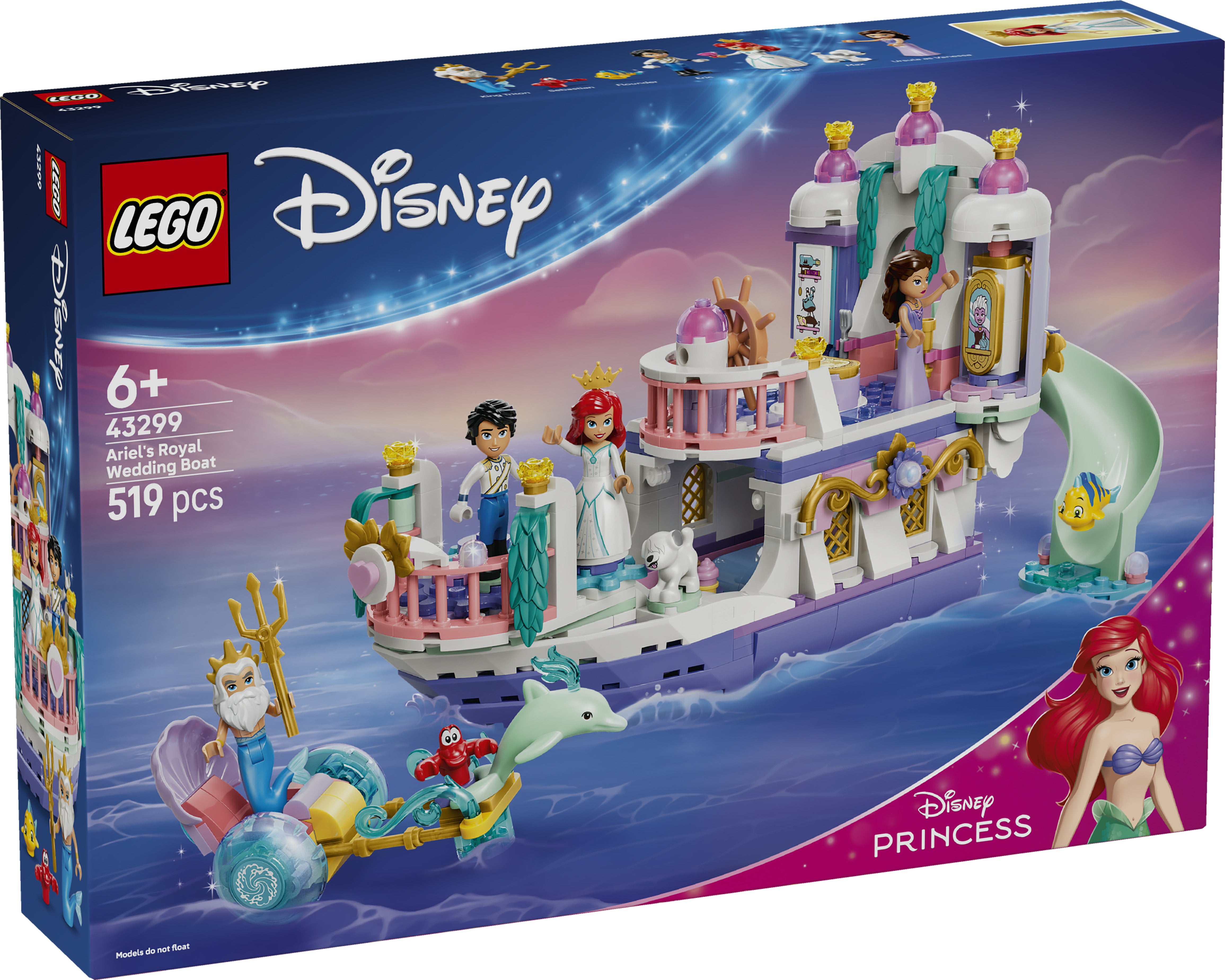 LEGO Disney Princess 43299 Ariel's Royal Wedding Boat V29 6+