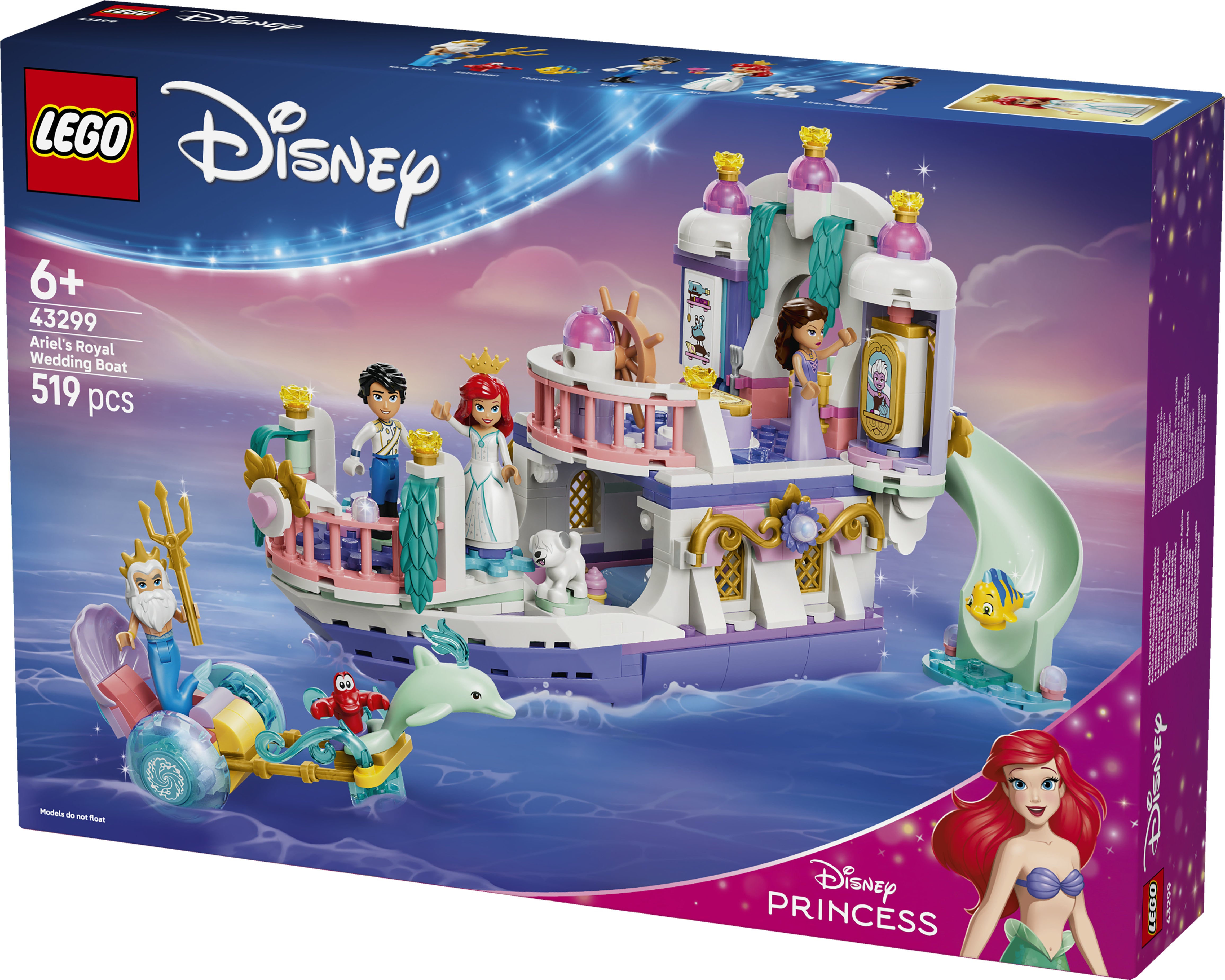 LEGO Disney Princess 43299 Ariel's Royal Wedding Boat V29 6+