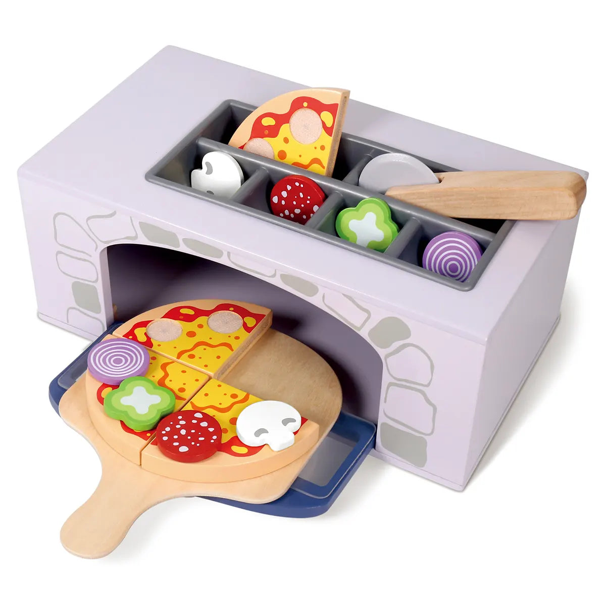 Playdoh Play Pizza Oven (4pc pizza, 1 pan, 1 cutter, 8pc dressing)