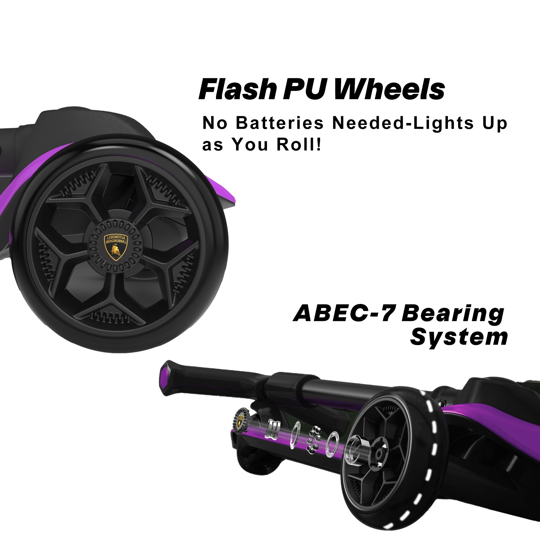 Lamborghini Scooter-Purple - Kiddy Zone