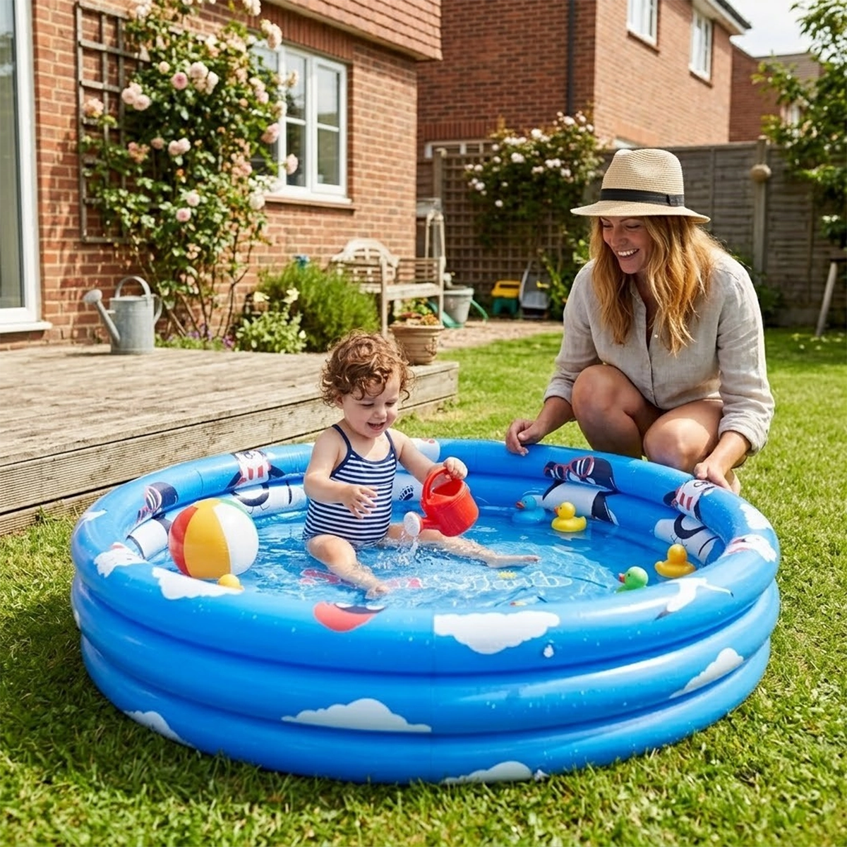 Color Appear Animal 3-Ring Pool