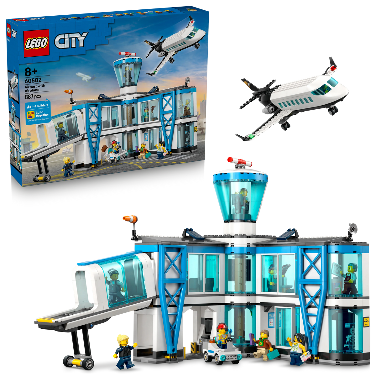LEGO City 60502 المطار مع الطائرة 8+