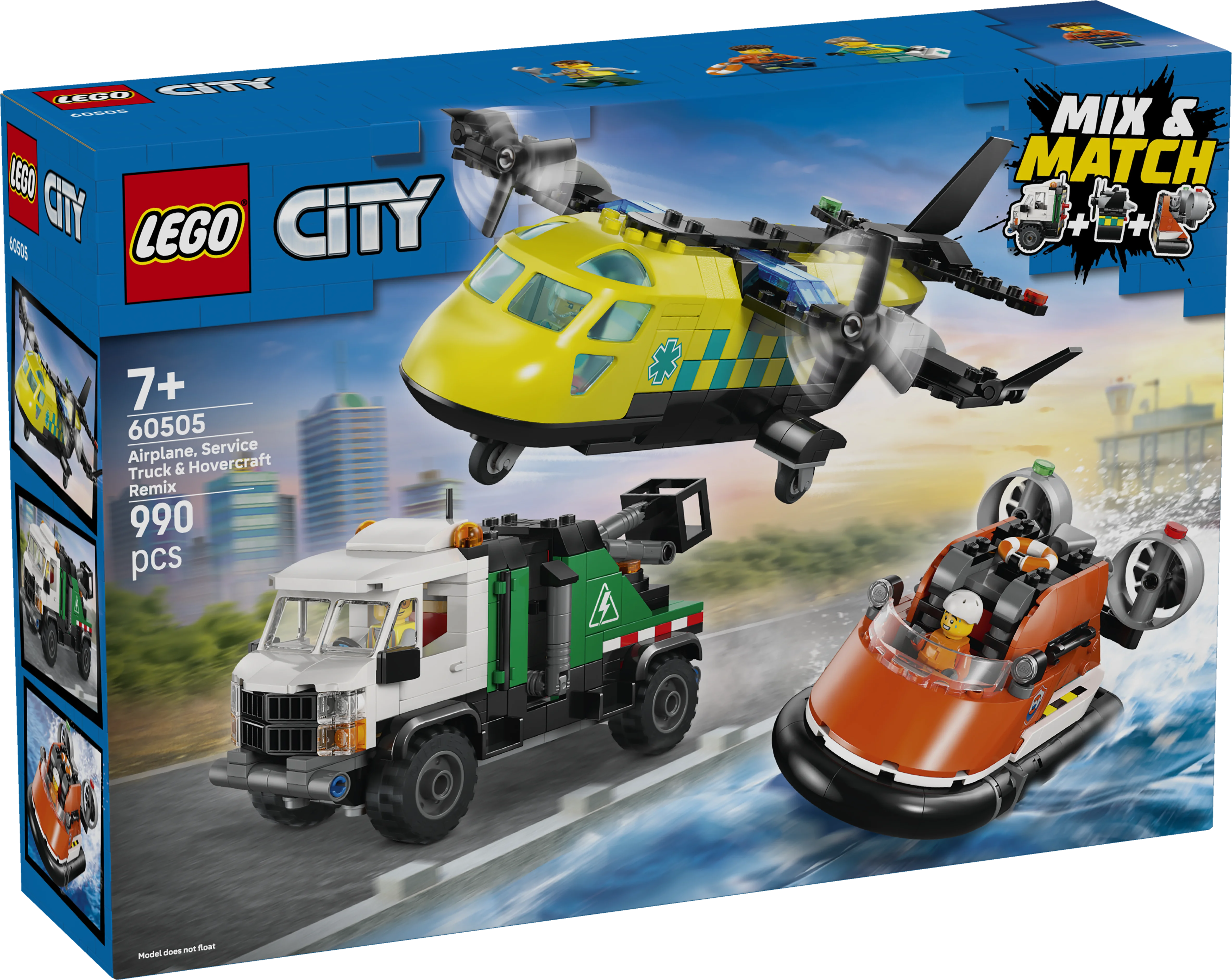 60505 Airplane, Service Truck & Hovercraft Remix - Kiddy Zone