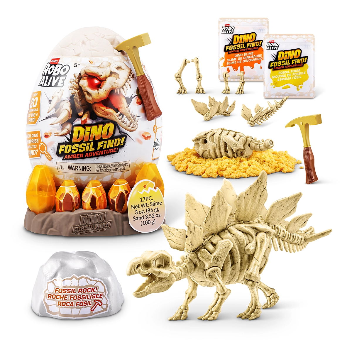 S001-ROBO ALIVE-DINO FOSSIL FIND-AMBER ADVENTURE