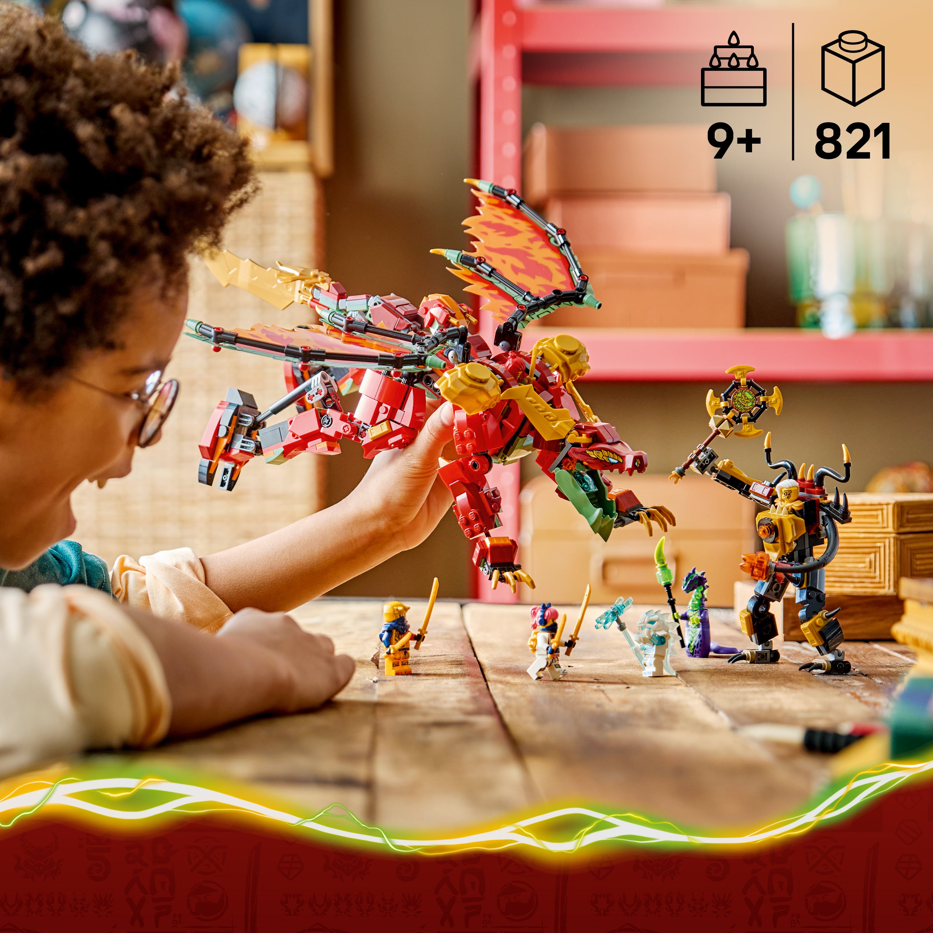 LEGO Ninjago 71868 Wyldfyre's Transforming Drag.. V29 9+