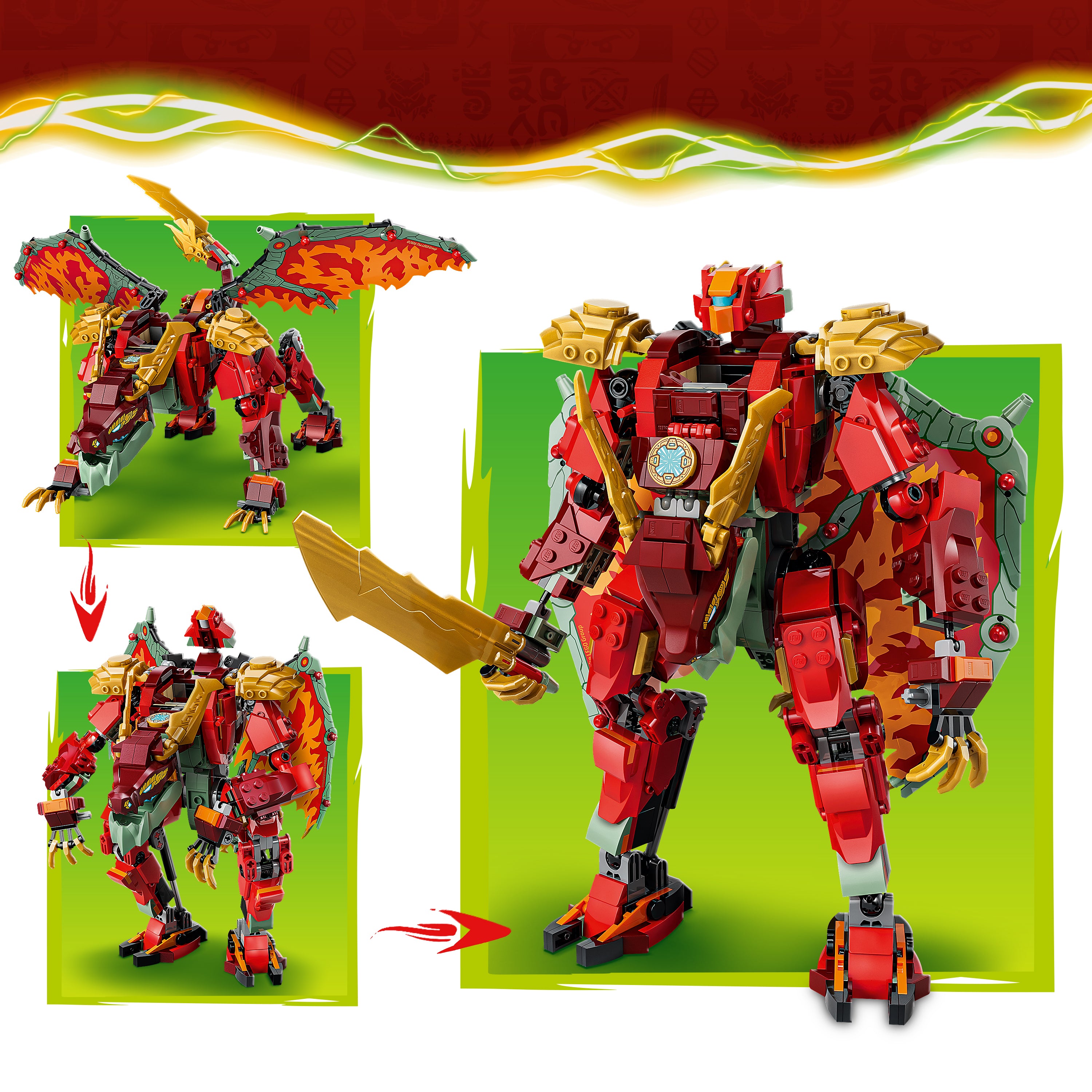 LEGO Ninjago 71868 Wyldfyre's Transforming Drag.. V29 9+
