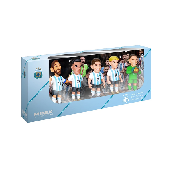 Minix Football Stars Argentina 5-Pack 7 سم (ميسي، لاوتارو، جوليان، ماستانتونو، ديبو)