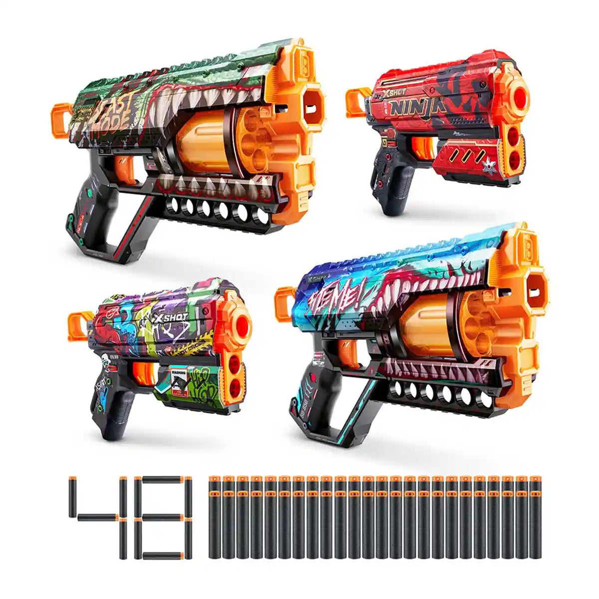 X-Shot Mix Combo 2Pk Griefer And 2Pk Flux