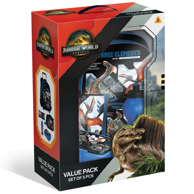 Jurasic World: Movie 5 In 1 Value Pack (16" Trolley Bag)