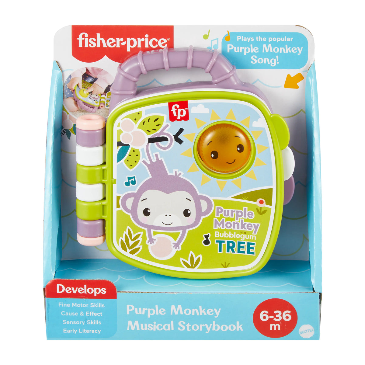 Fisher Price Purple Monkey Musical StoryBook