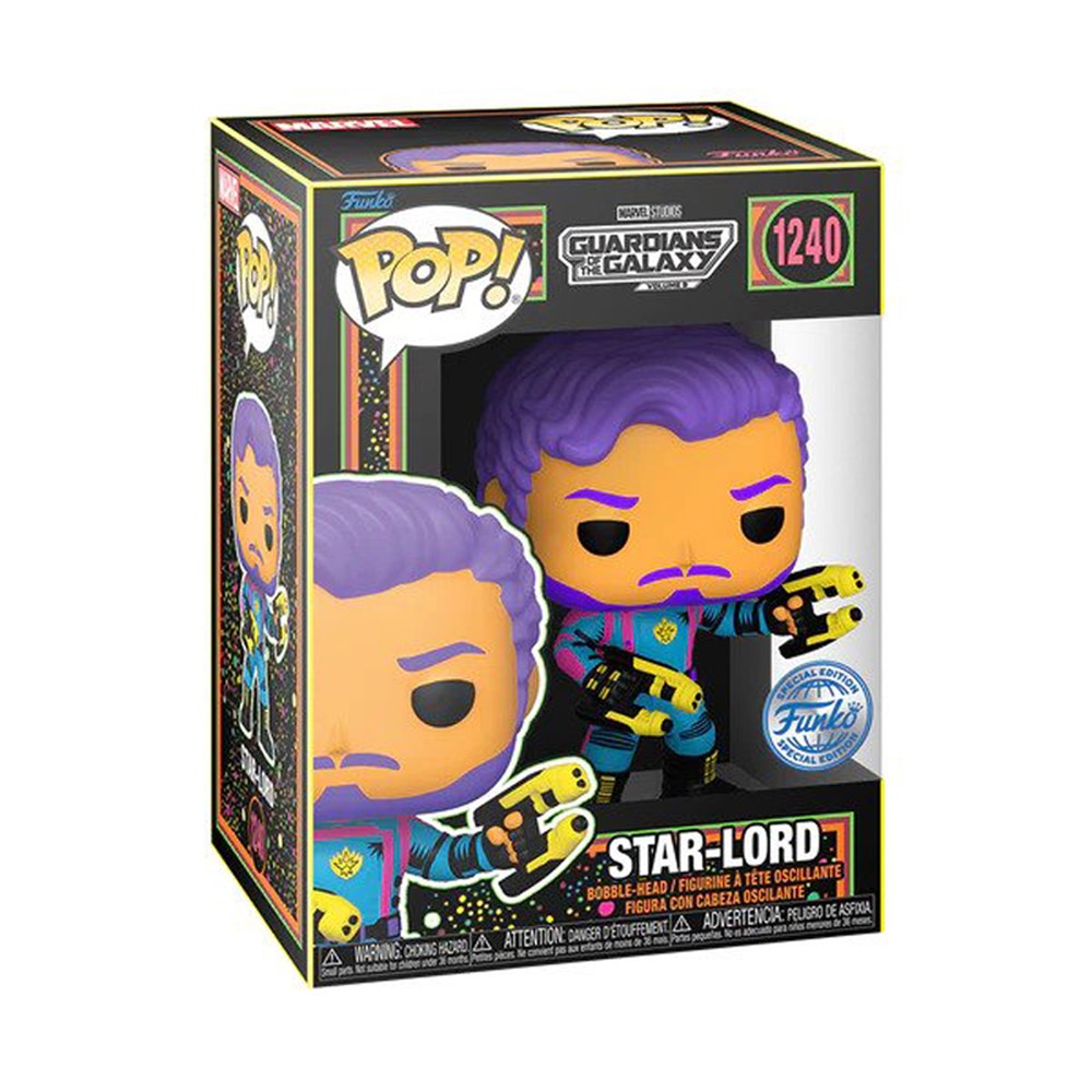Pop! Marvel: Guardian of the Galaxy 3 - Star-Lord (BLKLT)(Exc) - Kiddy Zone