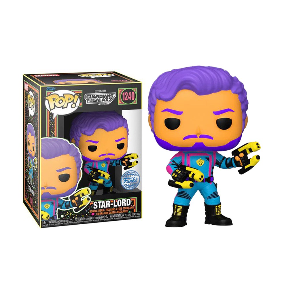 Pop! Marvel: Guardian of the Galaxy 3 - Star-Lord (BLKLT)(Exc) - Kiddy Zone