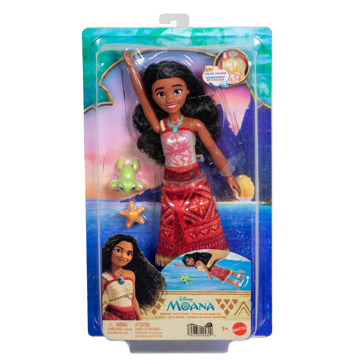 Disney  Princess Moana Fashn Dolls-Swimming