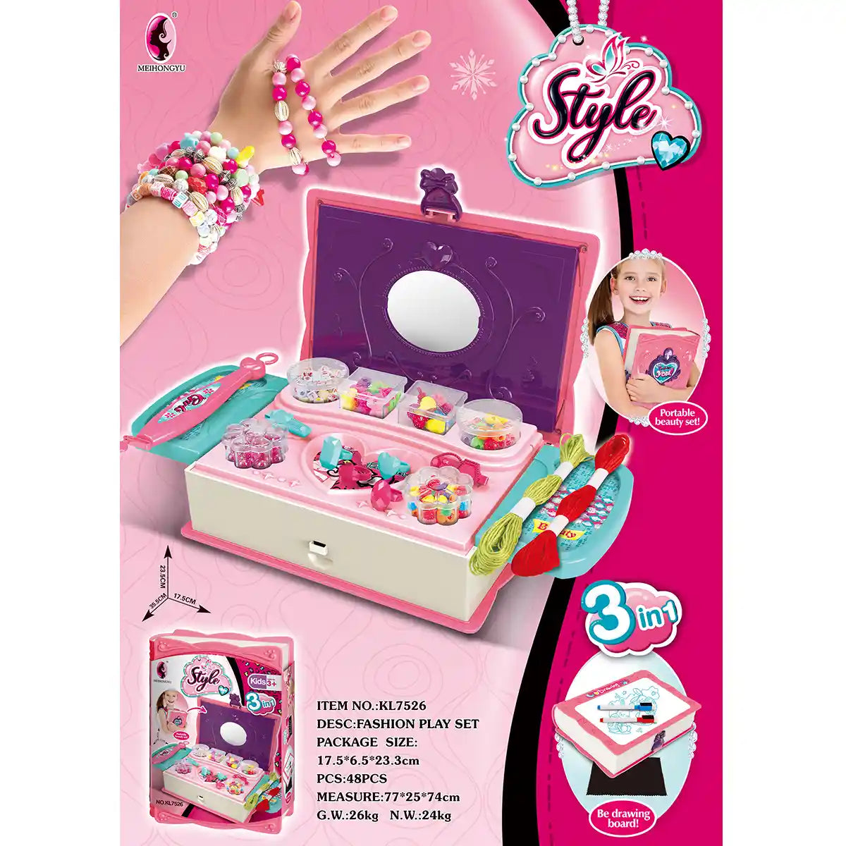 3in1 MAGIC BOOK JEWELRY BEADS SET 3YRS+