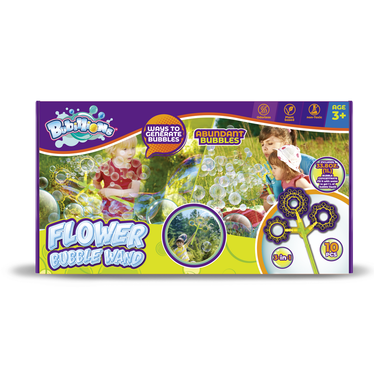 3IN1 FLOWER BUBBLE WAND 3YRS+