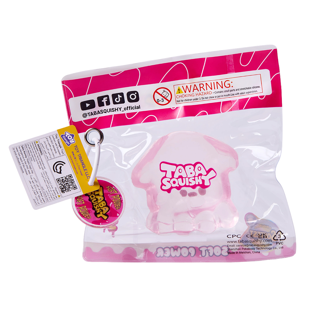 Taba Squishy Transparent Pink Squid