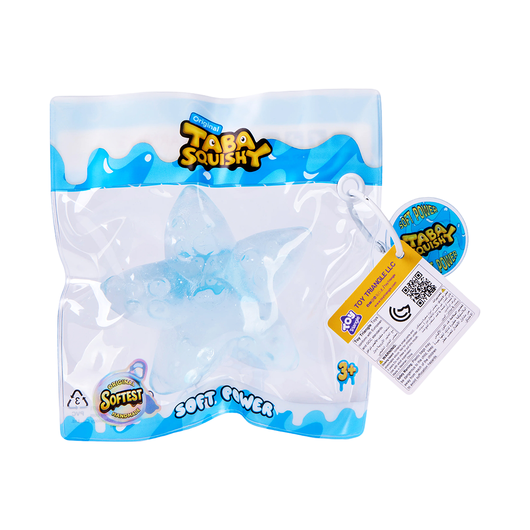 Taba Squishy Transparent Blue Starfish