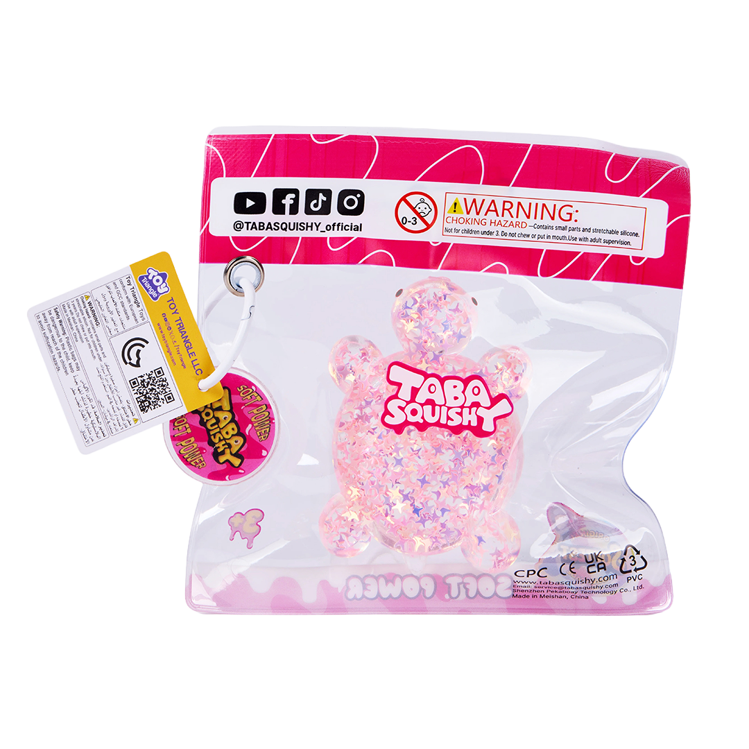 Taba Squishy Transparent Pink Turtle