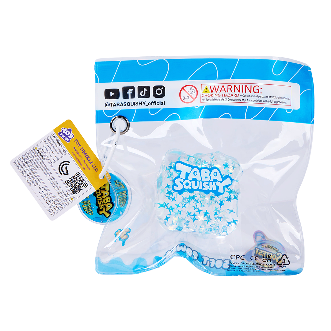 Taba Squishy Transparent Blue Ice Cube