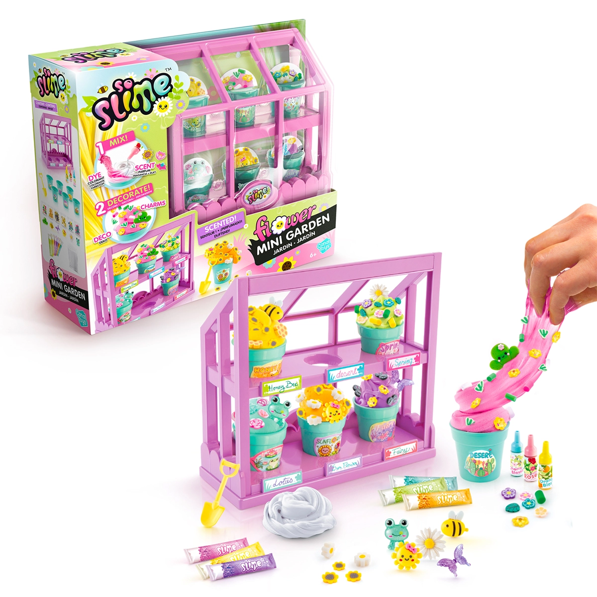 Slime flower mini garden