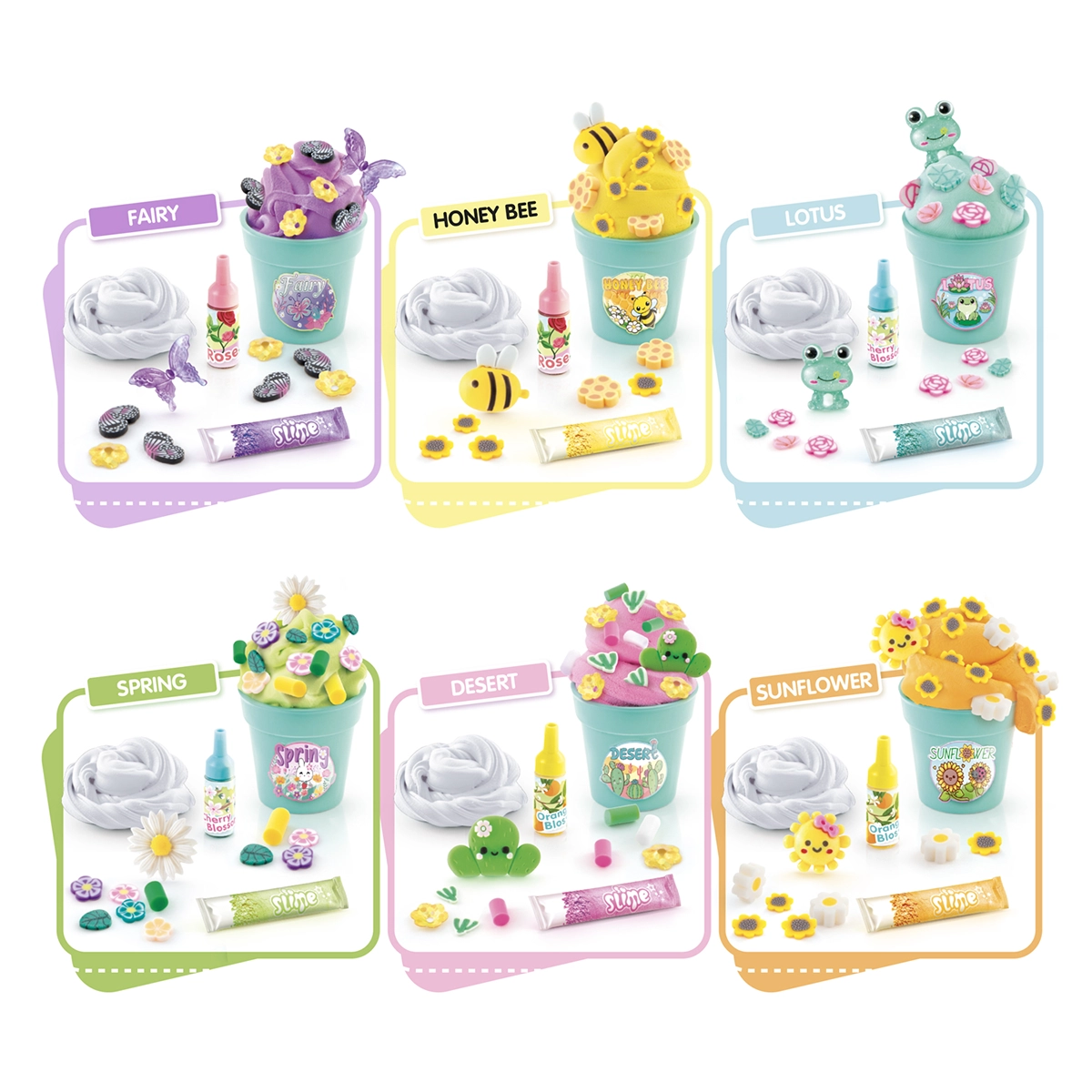 Slime flower mini garden