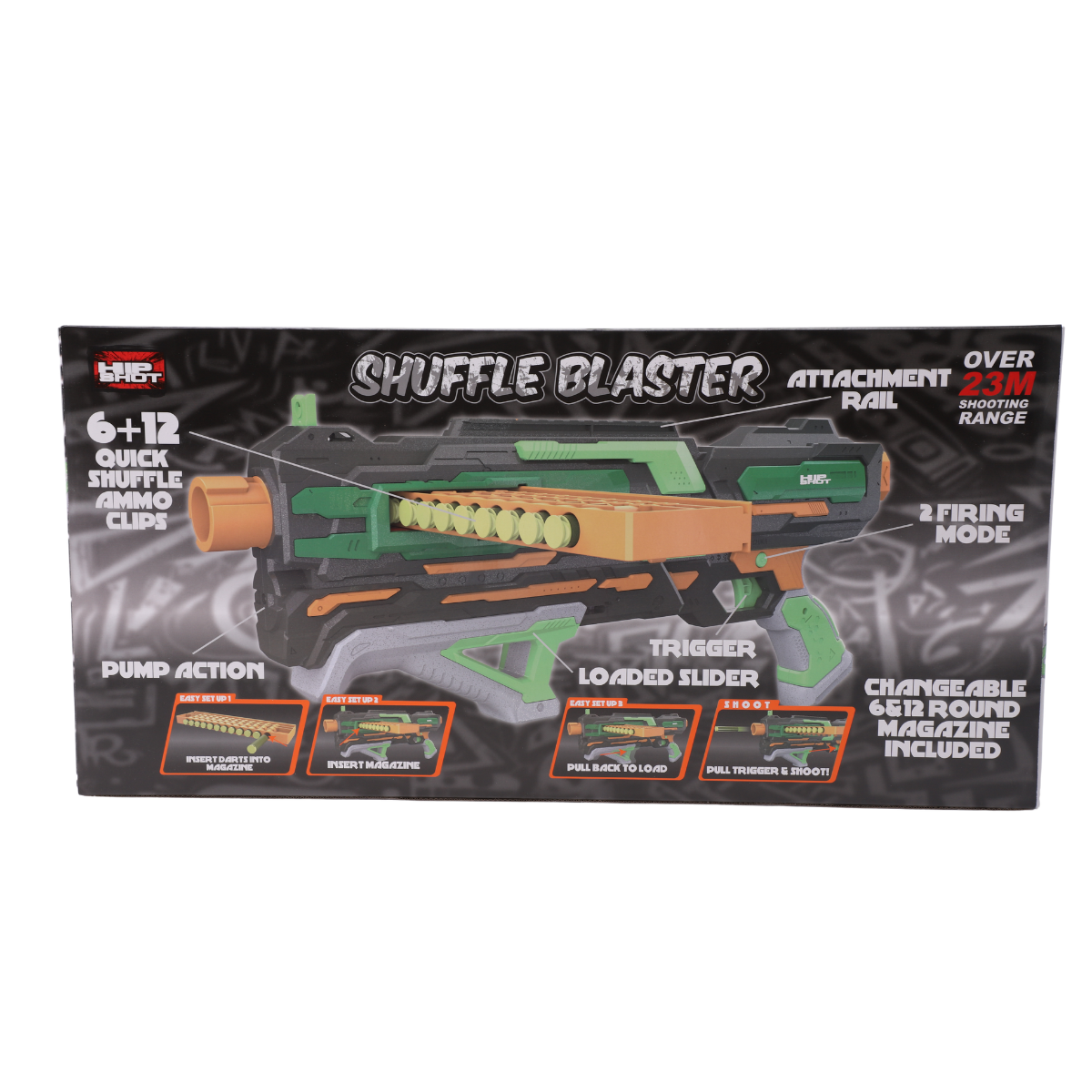 Hip Shot Shuffle Blaster (w/ x24 Darts) - Kiddy Zone
