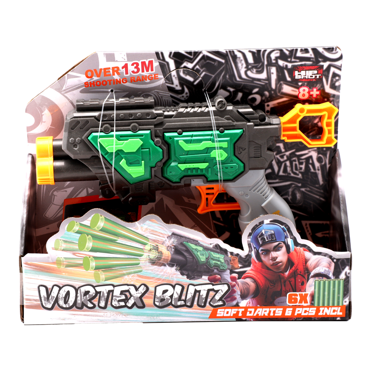 Hip Shot Vortex Blitz (w/ x6 Darts) - Kiddy Zone