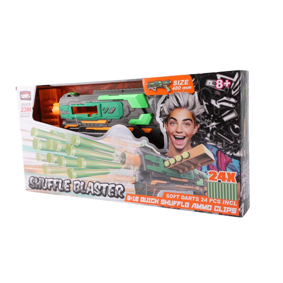 Hip Shot Shuffle Blaster (w/ x24 Darts) - Kiddy Zone
