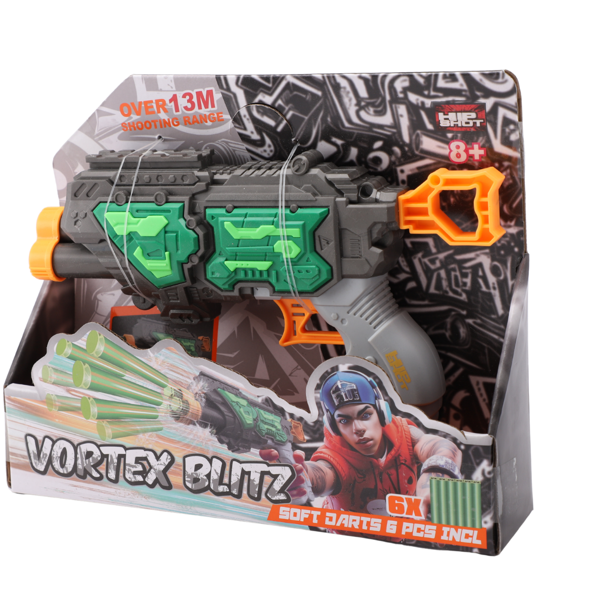 Hip Shot Vortex Blitz (w/ x6 Darts) - Kiddy Zone