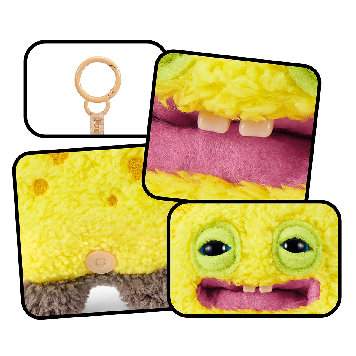 S001-FUGGLER-LICENSED COLLAB-SERIES 1-SPONGEBOB KEYRINGS 5"