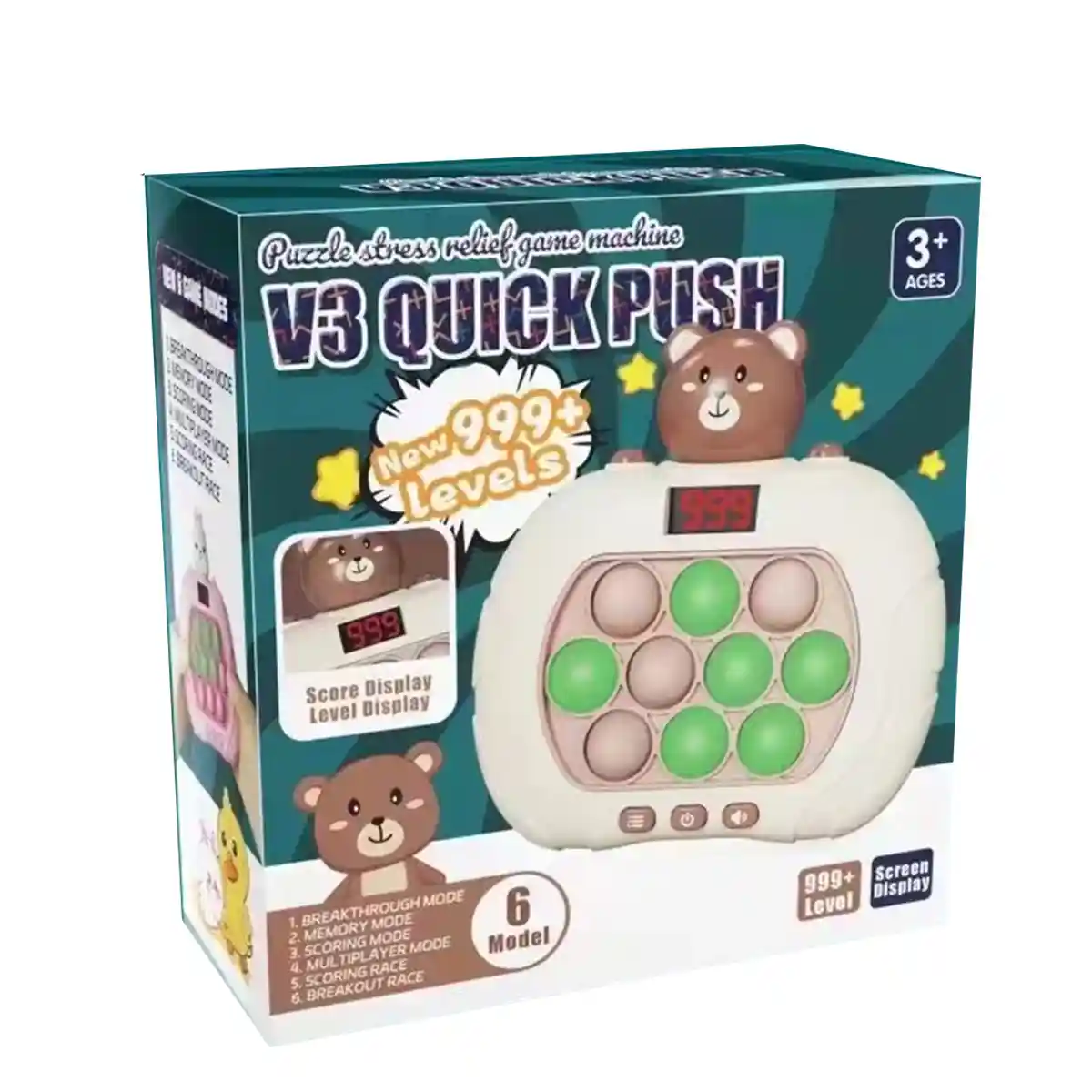 V3 QUICK PUSH POP IT GAME MACHINE ( GH-002 ) 3YRS+ - Kiddy Zone